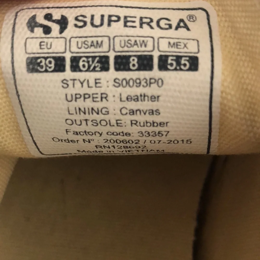 Superga grey tennis shoes with upper leather